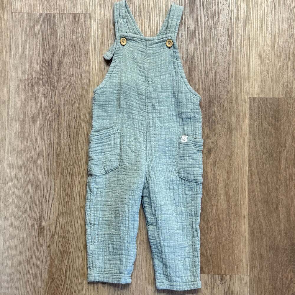Little Planet by Carter's Baby Organic Cotton Gauze Overalls in Sage Green